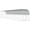 vidaXL Against Wall Chicken Coop Silver 1200 x 200 x 215 cm