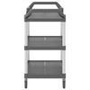 vidaXL 3-Tier Trolley Grey 99x50x96 cm Aluminium