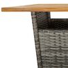 vidaXL 5 Piece Garden Bar Set with Cushions Grey Poly Rattan