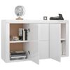 vidaXL Sideboard High Gloss White 120x36x69 cm Engineered Wood