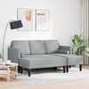 vidaXL Sofa Set with Cushion 2 pcs Light Grey Polyester