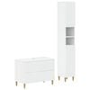 vidaXL 2 Piece Bathroom Cabinet Set ARNHEM White Engineered Wood