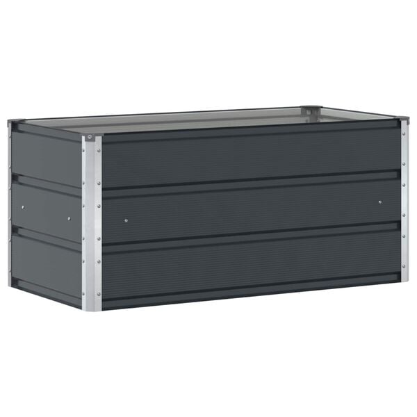 vidaXL Planter Anthracite 100 x 50 x 45 cm Galvanised Steel