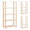 vidaXL 5-Tier Storage Racks 3 pcs 80x38x170 cm Solid Pinewood 250 kg