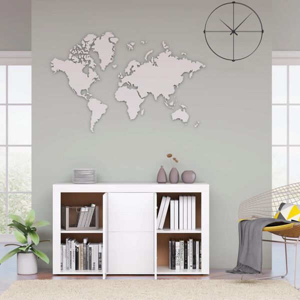 vidaXL Sideboard High Gloss White 120x36x69 cm Engineered Wood