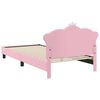 vidaXL Children's Bed Frame with Headboard Pink 90 x 190 cm PU