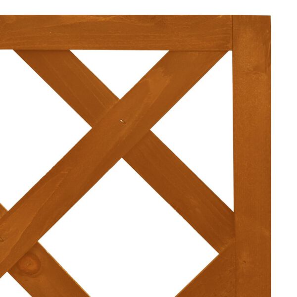 vidaXL Corner Trellis Planter Orange 40x40x150 cm Solid Firwood