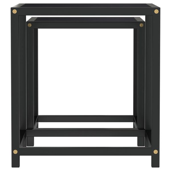 vidaXL Tea Tables 2 pcs MDF Black