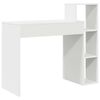 vidaXL Desk with Shelf White 100 x 40 x 90 cm Engineered Wood