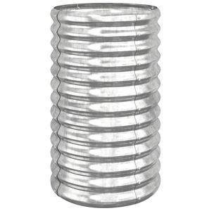 vidaXL Garden Planter | Silver | Powder-coated steel | Medium | Durable