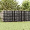 vidaXL Outdoor Dog Kennel Steel 18.43 m&sup2;