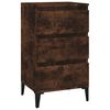 vidaXL Bedside Cabinet | Smoked oak | Engineered wood, metal | 40x35x70 cm