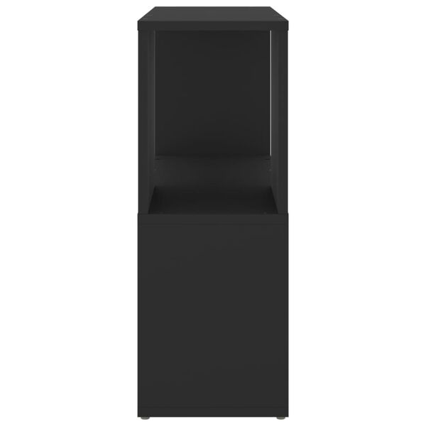 vidaXL Book Cabinet Black 60x24x63 cm Engineered Wood