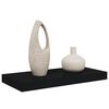 vidaXL Floating Wall Shelf Black 50x23x3.8 cm MDF