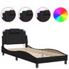 vidaXL Bed Frame "Viana" with LED without Mattress Black 90x190 cm