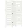vidaXL Room Divider&nbsp;3 Panels White Solid Wood Paulownia