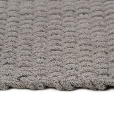 vidaXL Rug Rectangular Grey 120x180 cm Cotton