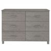 vidaXL Sideboard HAMAR Light Grey 113x40x80 cm Solid Wood Pine