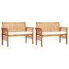 vidaXL 5 Piece Outdoor Dining Set with Cushions Solid Wood Acacia
