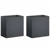 vidaXL Garden Planter 2 pcs Anthracite 50 x 30 x 40 cm