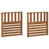 vidaXL Armrests 2 pcs Brown 60 x 6 x 61 cm Engineered Wood