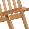 vidaXL Garden Deck Chairs with Footrests and Table Solid Teak Wood