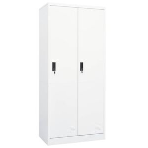 vidaXL Wardrobe | White | Steel | Large | Wardrobe | Rectangular | Modern