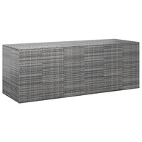 vidaXL Garden Cushion Box PE Rattan 291x100.5x104 cm Grey