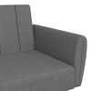 vidaXL 2-Seater Sofa Bed with Footstool Dark Grey Fabric