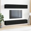 vidaXL TV Cabinet Set 4 pcs Black Oak 100 x 30 x 30 cm Engineered Wood