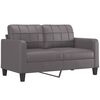 vidaXL 2 Piece Sofa Set with Cushions Grey Faux Leather