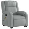 vidaXL Electric Stand up Massage Recliner Chair Light Grey Fabric