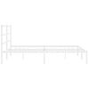 vidaXL Metal Bed Frame without Mattress with Headboard White 180x200cm
