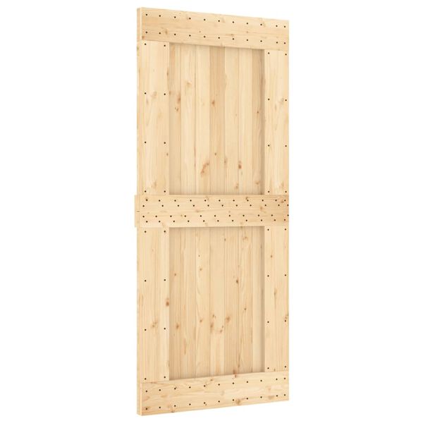 vidaXL Sliding Door with Hardware Set 90x210 cm Solid Wood Pine