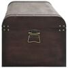 vidaXL Treasure Chest with Latches Dark Brown 110x50x39.5 cm Plywood