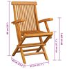 vidaXL Garden Chairs with Beige Cushions 6 pcs Solid Teak Wood