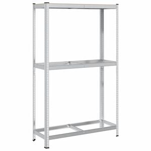 vidaXL 2-Layer Tyre Shelf Silver 110x40x180 cm Steel&Engineered Wood