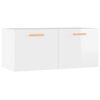 vidaXL Wall Cabinet High Gloss White 80x35x36.5 cm Engineered Wood