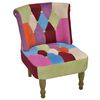vidaXL French Chair with Patchwork Design Fabric