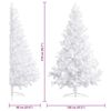 vidaXL Artificial Half Pre-lit Christmas Tree with Ball Set White 210 cm