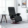 vidaXL Massage Chair Black Faux Leather