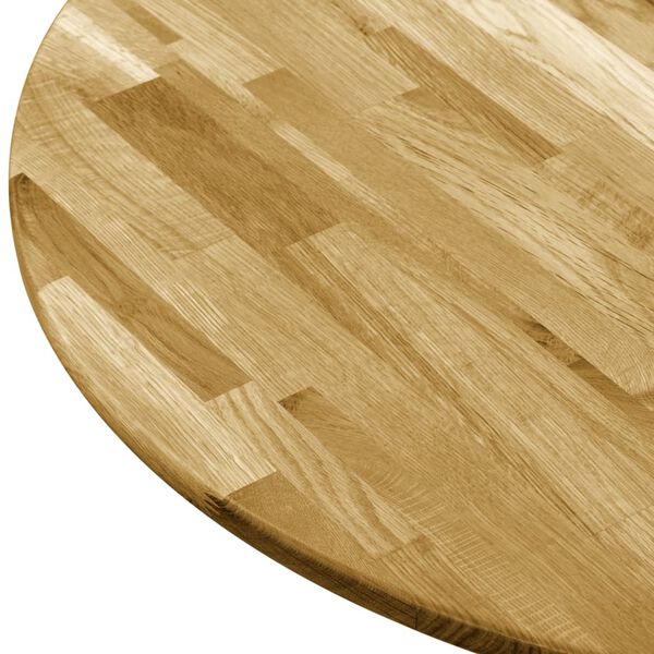 vidaXL Table Top Solid Oak Wood Round 23 mm 500 mm