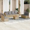 vidaXL 9 Piece Garden Sofa Set with Cushions Mix Beige Poly Rattan