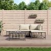 vidaXL 5 Piece Garden Lounge Set with Cushions Anthracite Poly Rattan