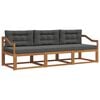 vidaXL Outdoor Sofa Set 3 pcs Natural and Anthracite