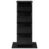 vidaXL Magazine Rack Black Oak 68 x 40 x 123.5 cm Engineered Wood