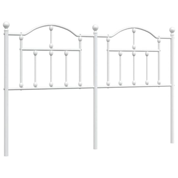 vidaXL Metal Replace Headboard White 135 cm