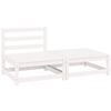 vidaXL Garden Lounge Set | White | Solid pinewood | Medium | Modular