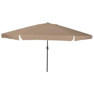 vidaXL Garden Parasol 394 x 394 x 248 cm Polyester and Steel Taupe