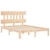 vidaXL Bed Frame without Mattress Double Solid Wood Pine